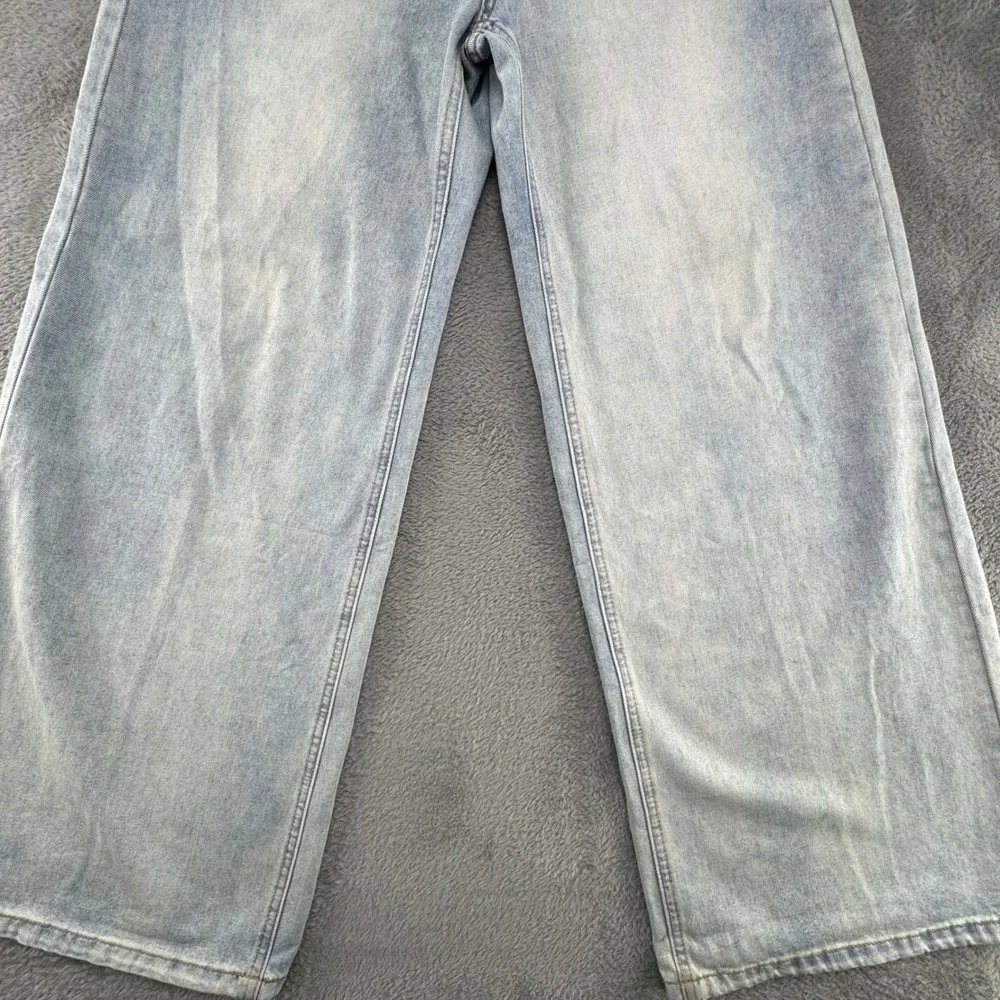 Unbranded Light Wash Wide Leg High Waisted Denim Jeans 28x30 Light Blue Relaxed - Picture 9 of 12